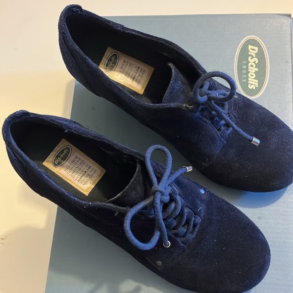 Dr.Scholls Navy Blue Suede shoes Size 6 - Picture 1 of 4